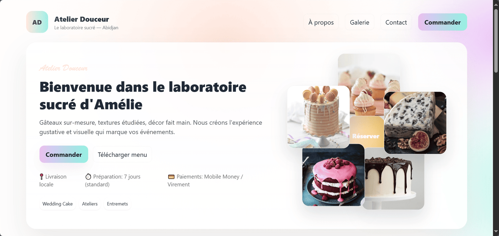 Atelier Douceur – Pâtisserie Créative