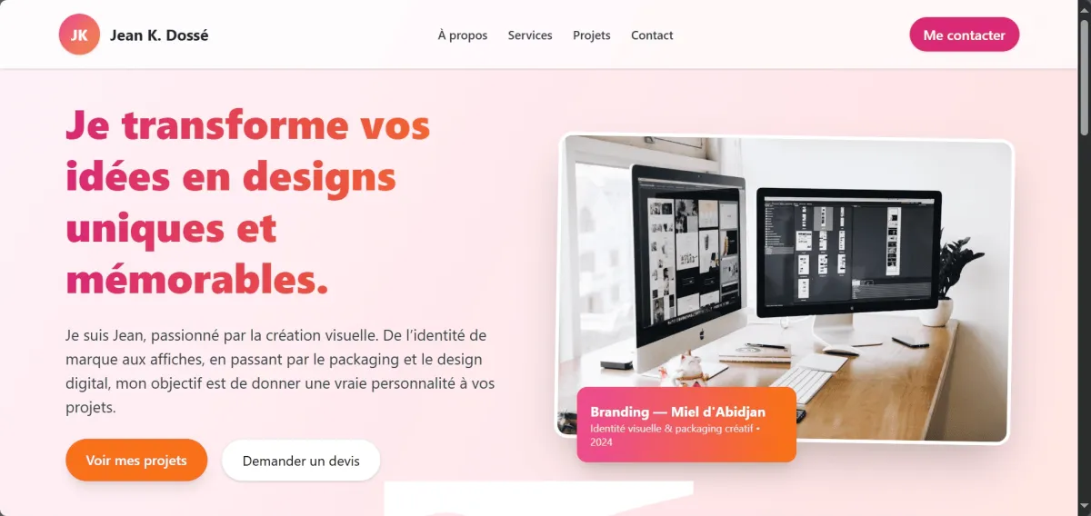 Site Portfolio – Graphiste