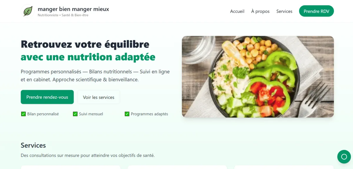 Site Manger Bien Manger Mieux – Nutritionniste