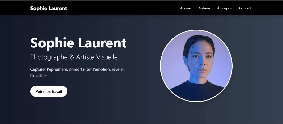 Site Sophie Laurent – Portfolio Artistique