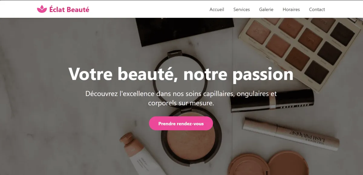 Site Éclat Beauté – Salon de Beauté